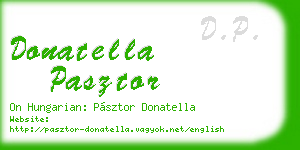 donatella pasztor business card